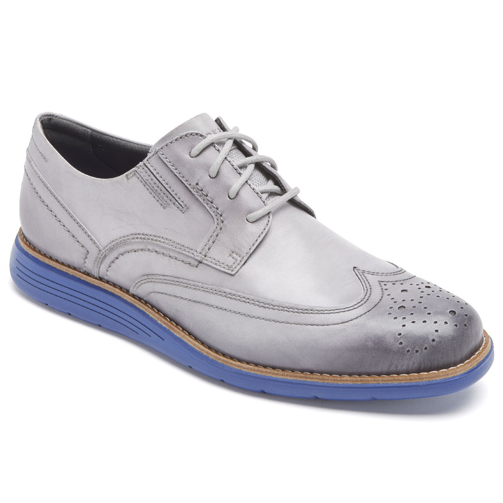 Rockport Mens Total Motion Sport Wingtip - Dress Shoes Silver - JCN620984